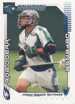 2001 Major League Lacrosse #NNO Rob Doerr Front